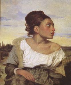 Eugene Delacroix Orphan Girl at the Cemetery (mk05) oil painting picture